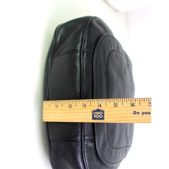 ROOMY Marc Jacobs NY BLACK GENUINE LEATHER FLAP HOBO SHOULDER BAG PURSE HANDBAG - Picture 11 of 16